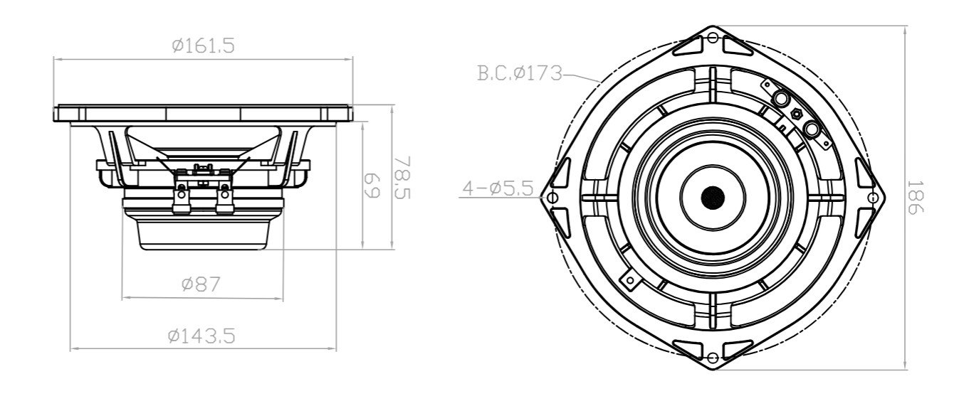 06W38-8NX Mechanical Drawing