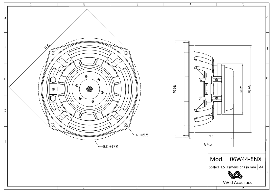 06W44-8NX Mechanical Drawing