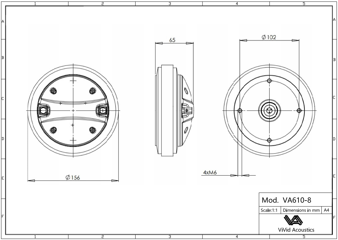 VA610-8 Mechanical Drawing