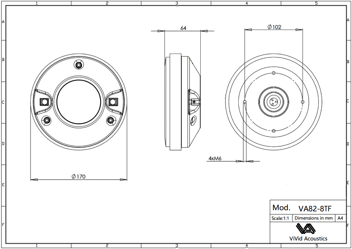 VA82-8TF Mechanical Drawing