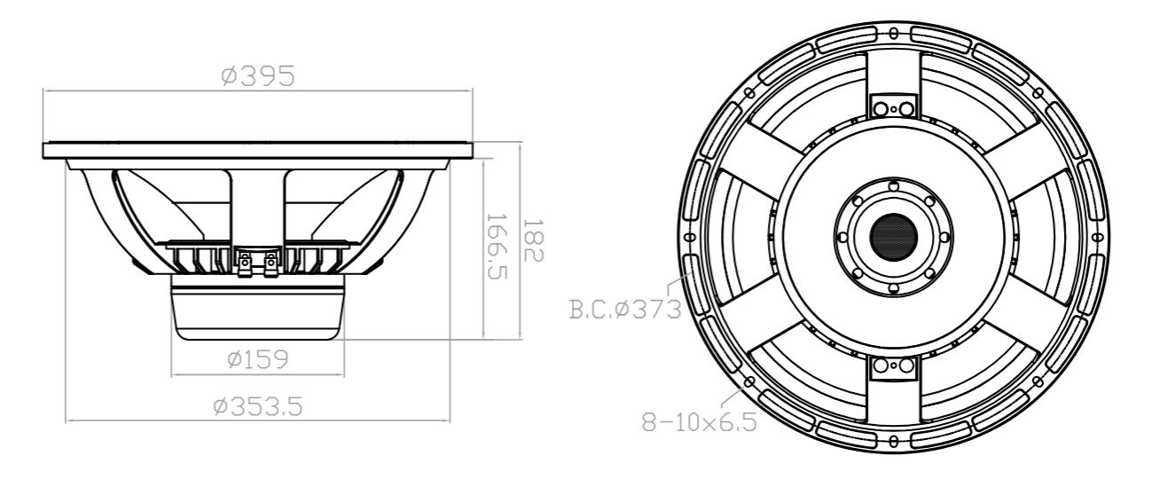 15SW100-8NW Mechanical Drawing