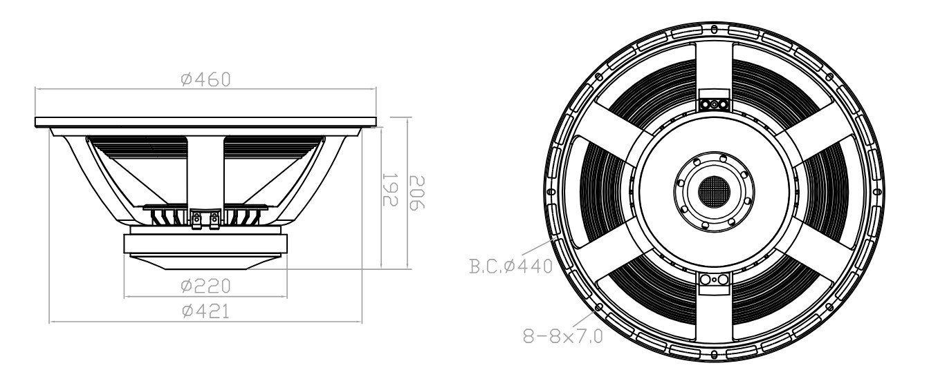 18SW100-8BS Mechanical Drawing