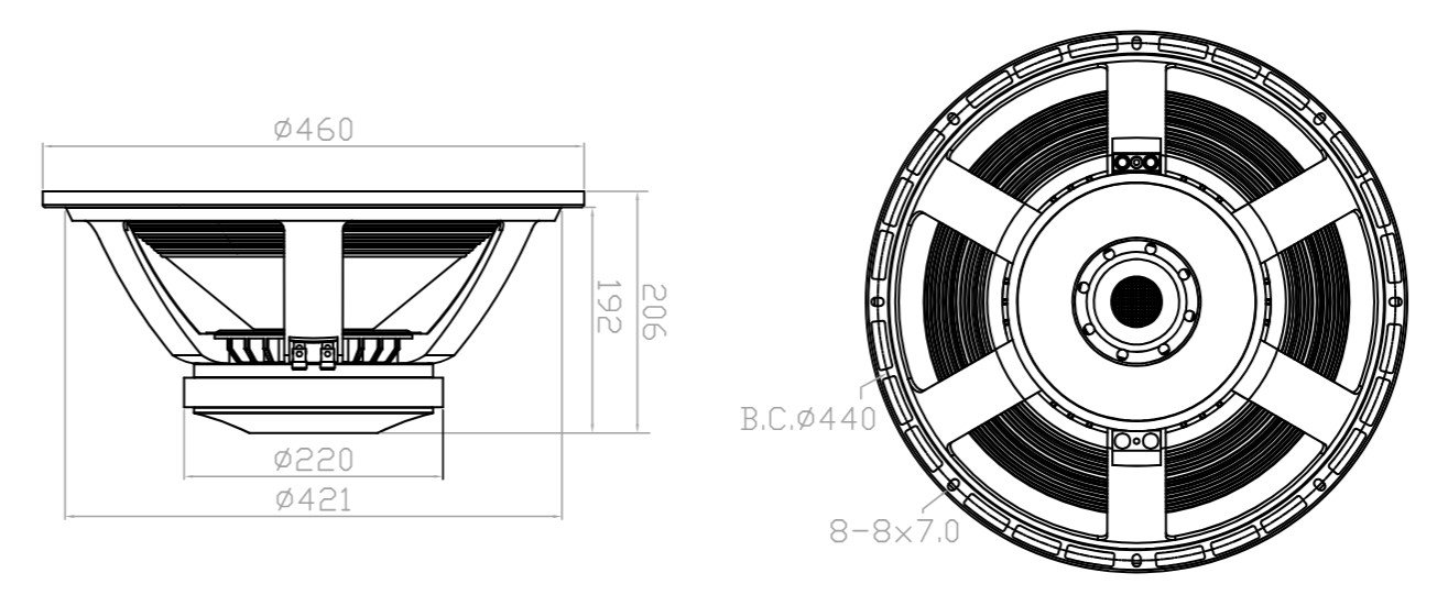 18SW100-8TX Mechanical Drawing